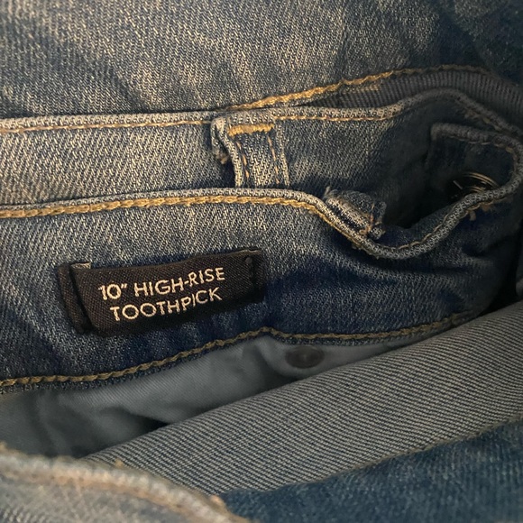 J. Crew TALL Toothpick Jeans with Pale Pink Satin Piping high rise - Picture 6 of 6